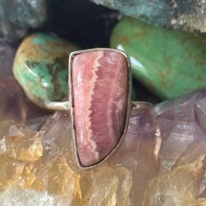 Rhodochrosite handmade 925 solid sterling silver ring